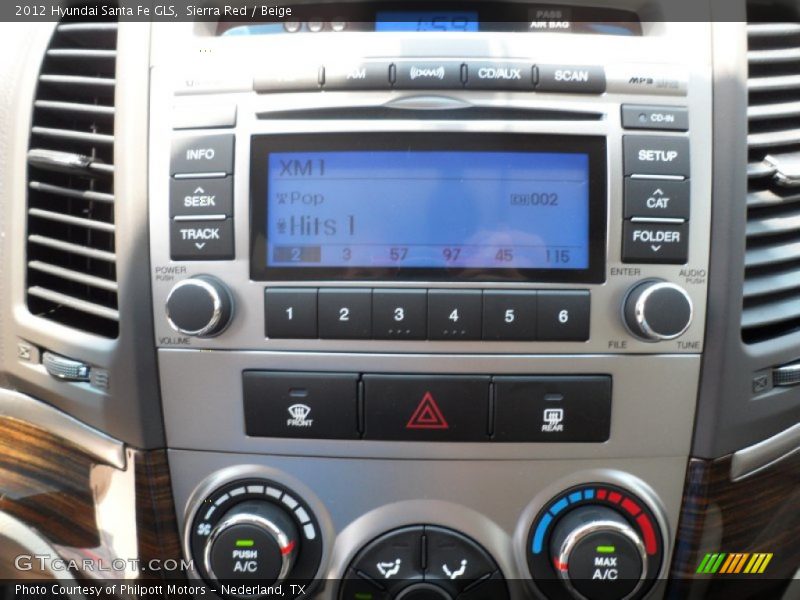 Sierra Red / Beige 2012 Hyundai Santa Fe GLS