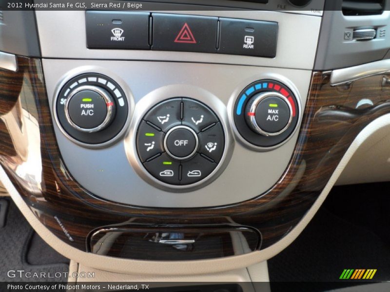 Sierra Red / Beige 2012 Hyundai Santa Fe GLS