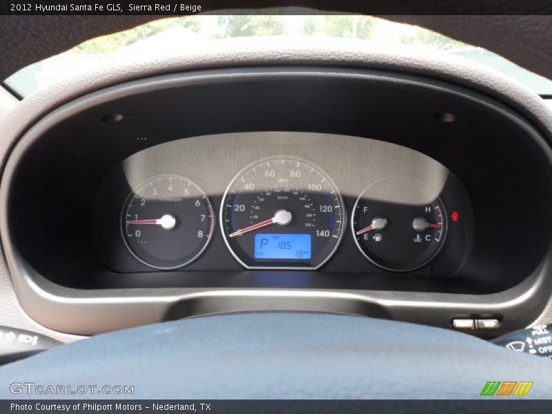 Sierra Red / Beige 2012 Hyundai Santa Fe GLS