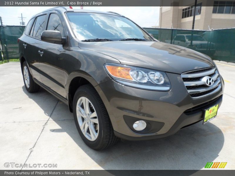 Cabo Bronze / Beige 2012 Hyundai Santa Fe Limited V6