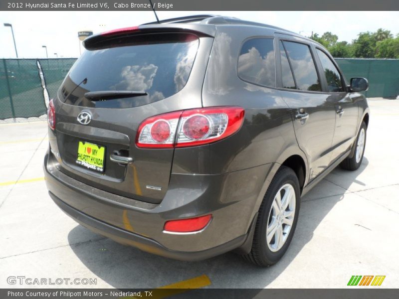 Cabo Bronze / Beige 2012 Hyundai Santa Fe Limited V6