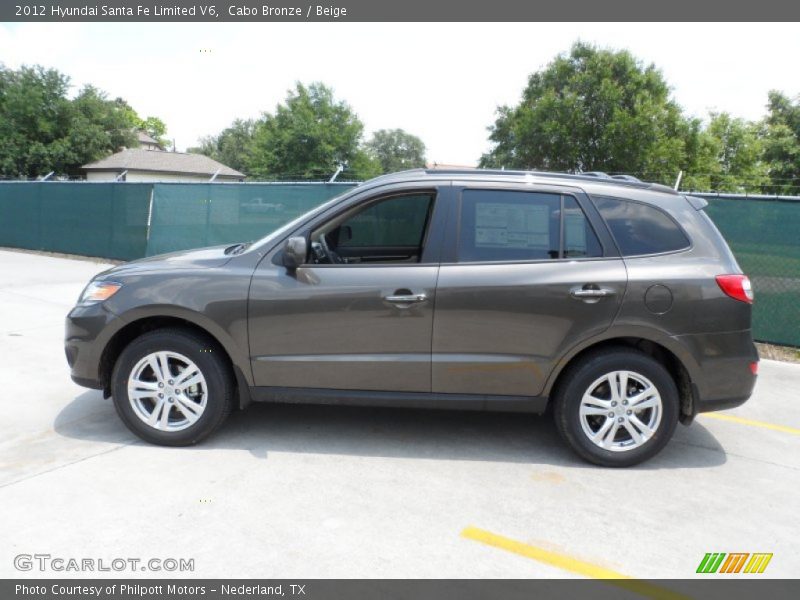Cabo Bronze / Beige 2012 Hyundai Santa Fe Limited V6