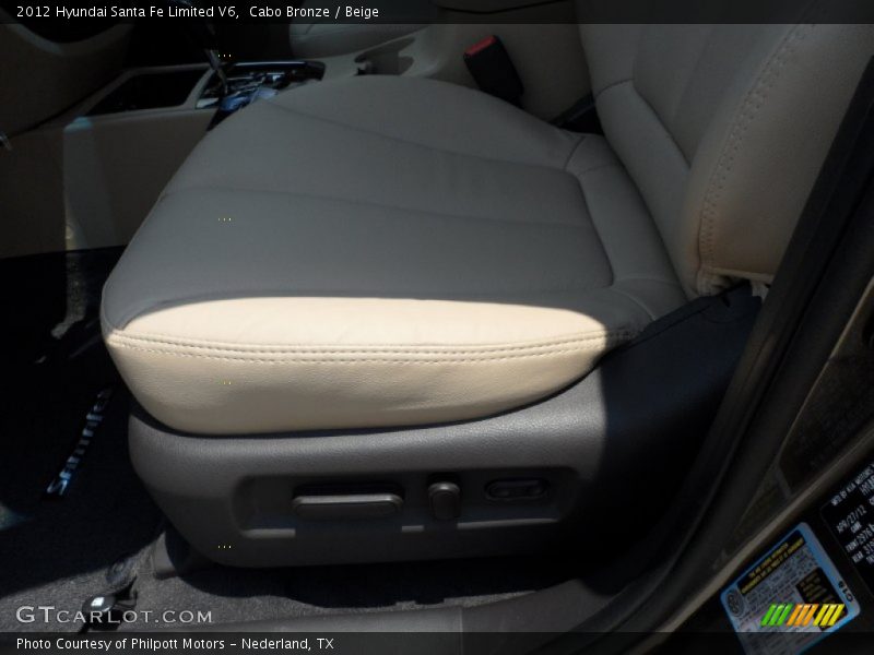 Cabo Bronze / Beige 2012 Hyundai Santa Fe Limited V6