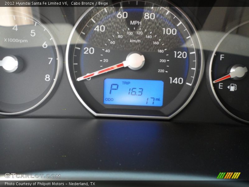 Cabo Bronze / Beige 2012 Hyundai Santa Fe Limited V6