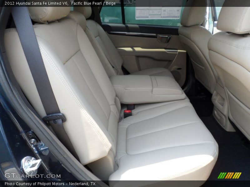 Pacific Blue Pearl / Beige 2012 Hyundai Santa Fe Limited V6
