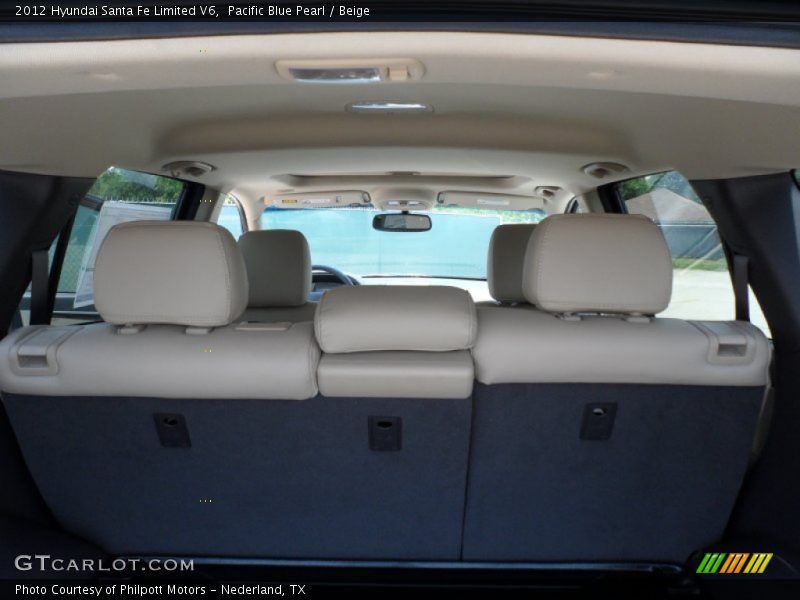 Pacific Blue Pearl / Beige 2012 Hyundai Santa Fe Limited V6