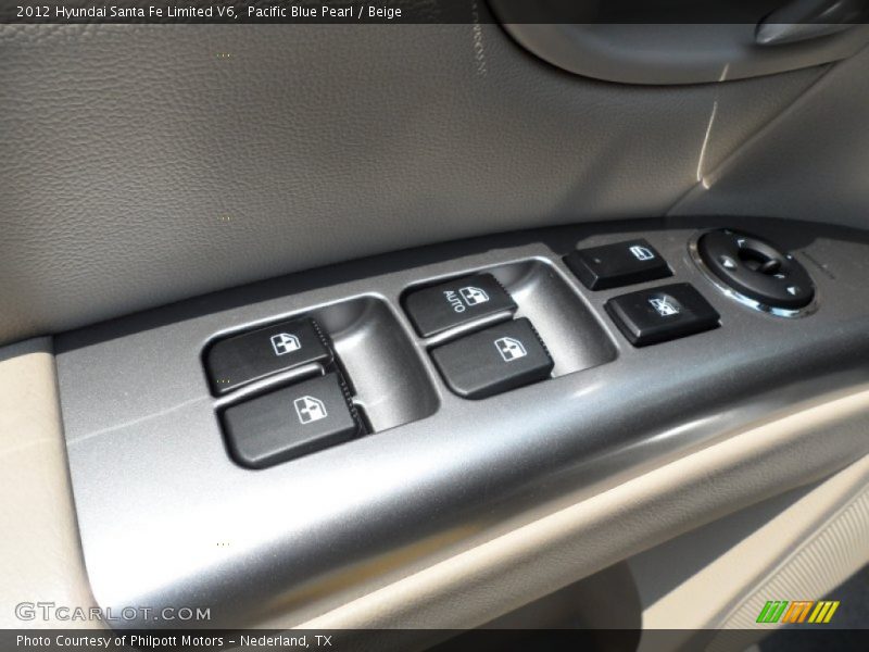 Pacific Blue Pearl / Beige 2012 Hyundai Santa Fe Limited V6