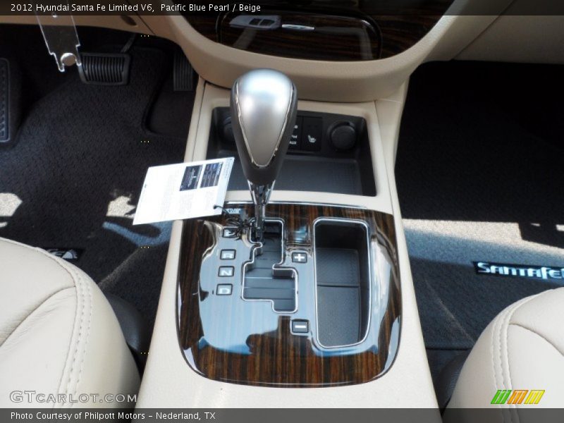 Pacific Blue Pearl / Beige 2012 Hyundai Santa Fe Limited V6