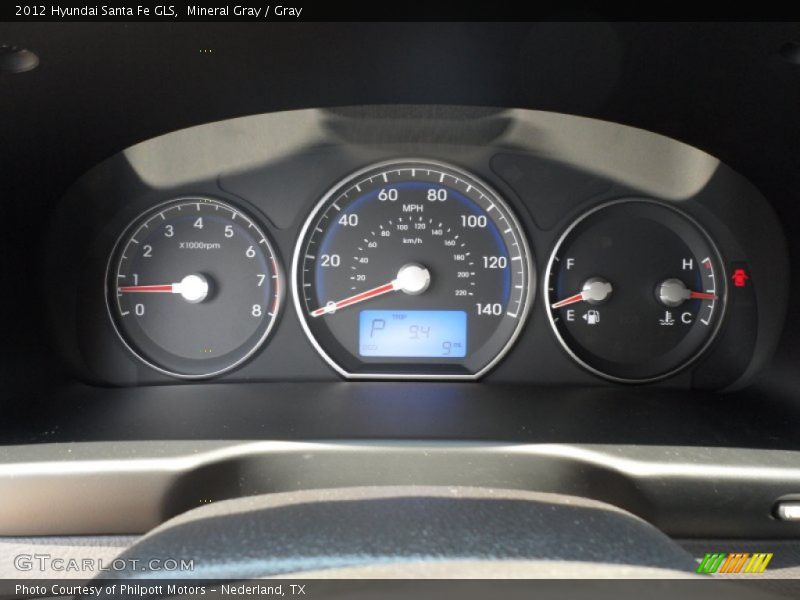 Mineral Gray / Gray 2012 Hyundai Santa Fe GLS
