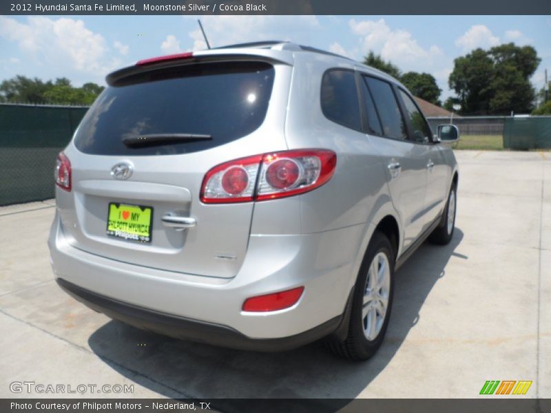 Moonstone Silver / Cocoa Black 2012 Hyundai Santa Fe Limited