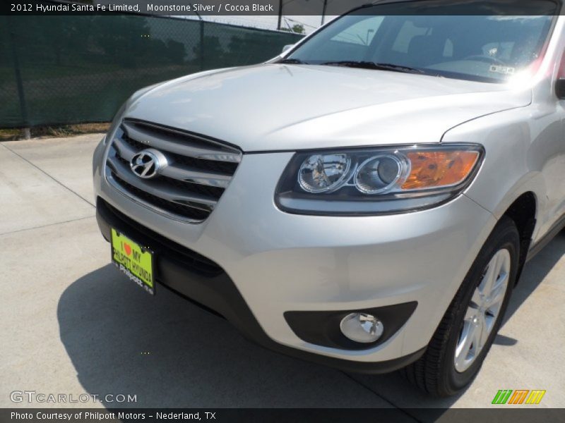 Moonstone Silver / Cocoa Black 2012 Hyundai Santa Fe Limited