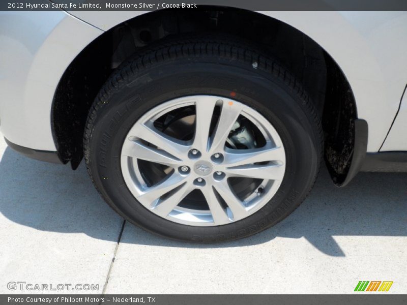 Moonstone Silver / Cocoa Black 2012 Hyundai Santa Fe Limited