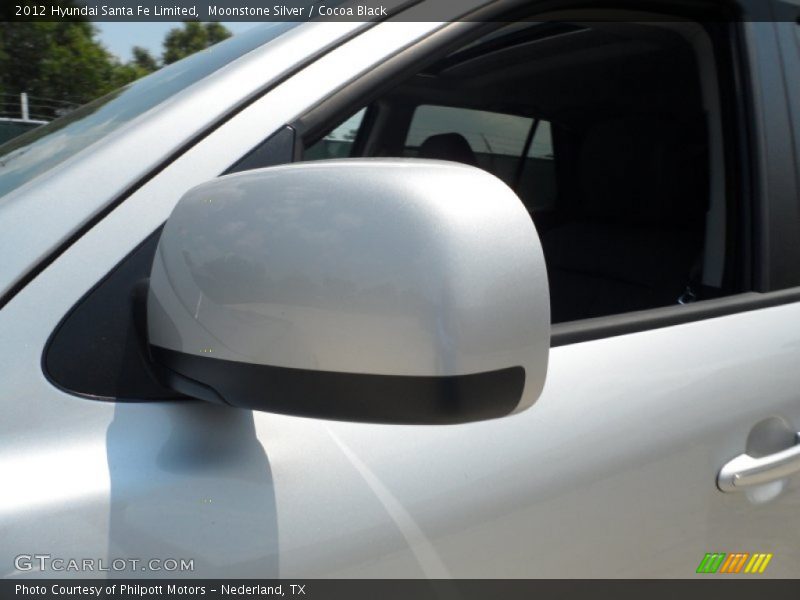 Moonstone Silver / Cocoa Black 2012 Hyundai Santa Fe Limited
