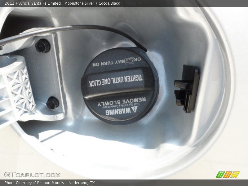 Moonstone Silver / Cocoa Black 2012 Hyundai Santa Fe Limited