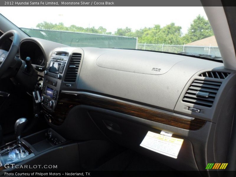 Moonstone Silver / Cocoa Black 2012 Hyundai Santa Fe Limited