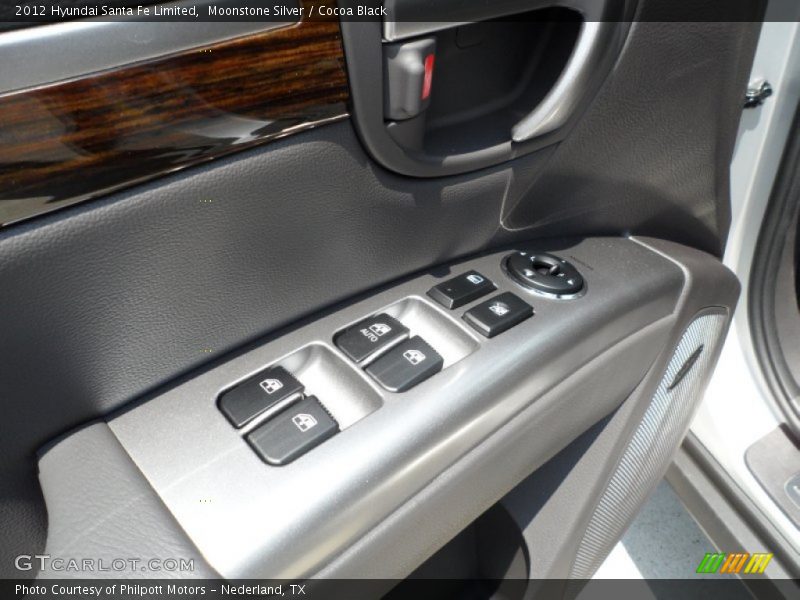Moonstone Silver / Cocoa Black 2012 Hyundai Santa Fe Limited