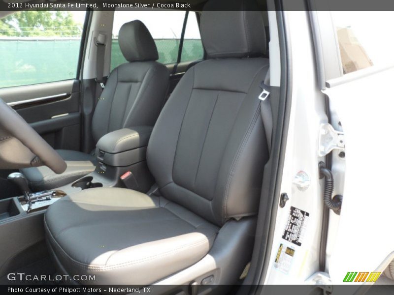 Moonstone Silver / Cocoa Black 2012 Hyundai Santa Fe Limited