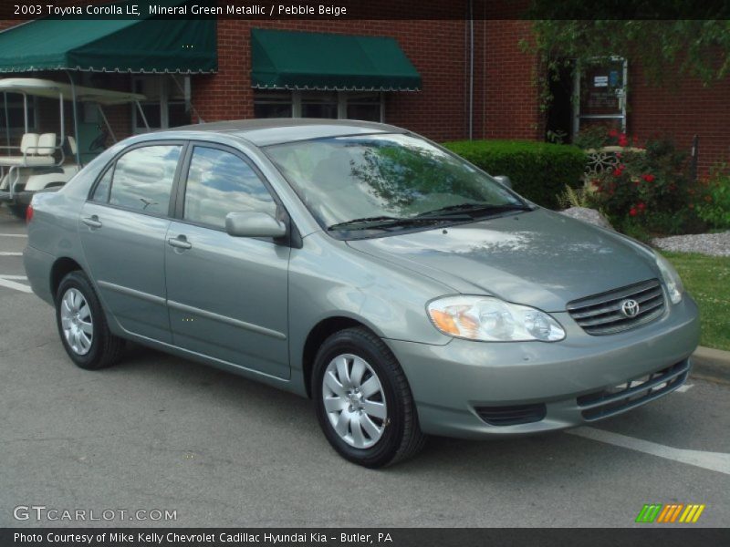 Mineral Green Metallic / Pebble Beige 2003 Toyota Corolla LE