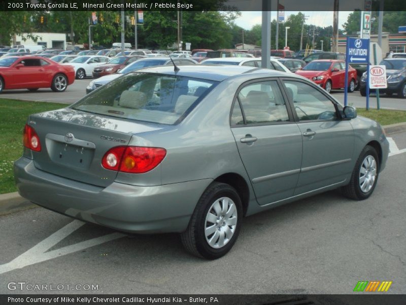 Mineral Green Metallic / Pebble Beige 2003 Toyota Corolla LE
