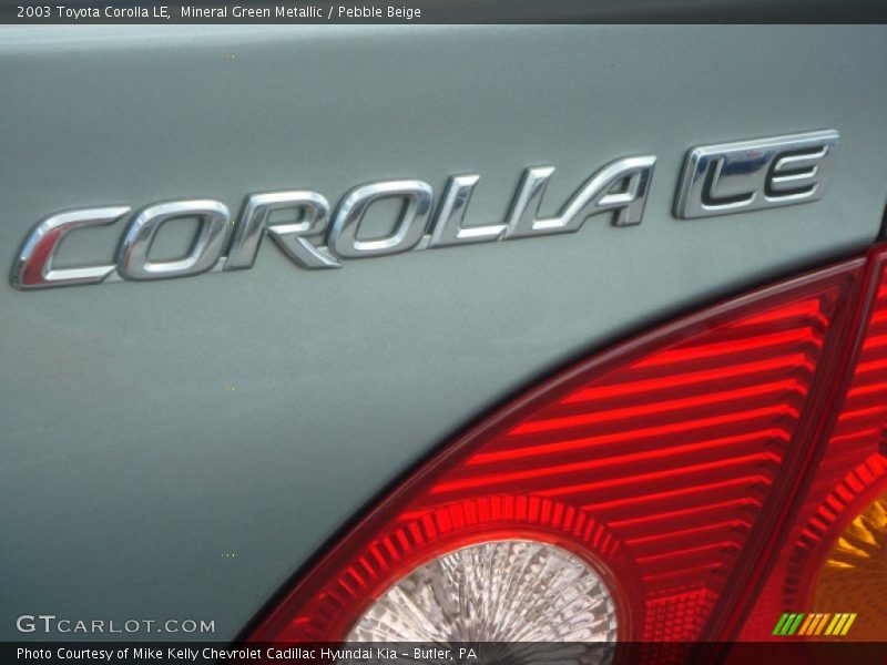 Mineral Green Metallic / Pebble Beige 2003 Toyota Corolla LE