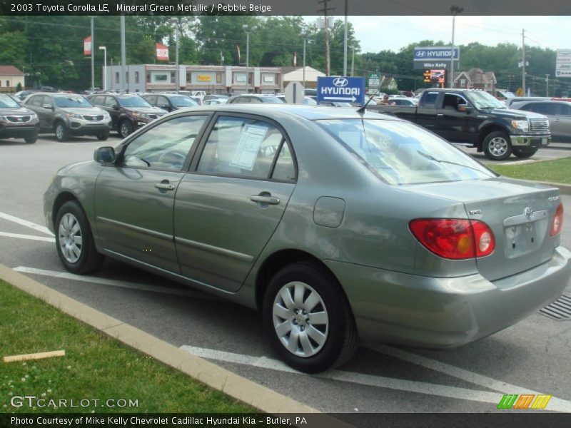 Mineral Green Metallic / Pebble Beige 2003 Toyota Corolla LE
