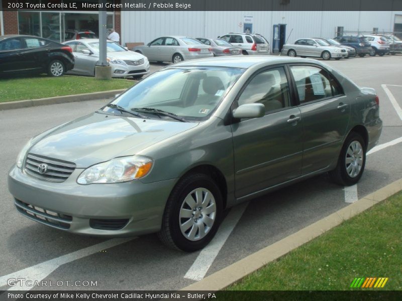 Mineral Green Metallic / Pebble Beige 2003 Toyota Corolla LE