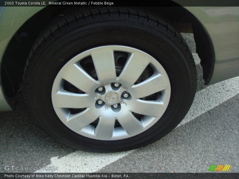 Mineral Green Metallic / Pebble Beige 2003 Toyota Corolla LE