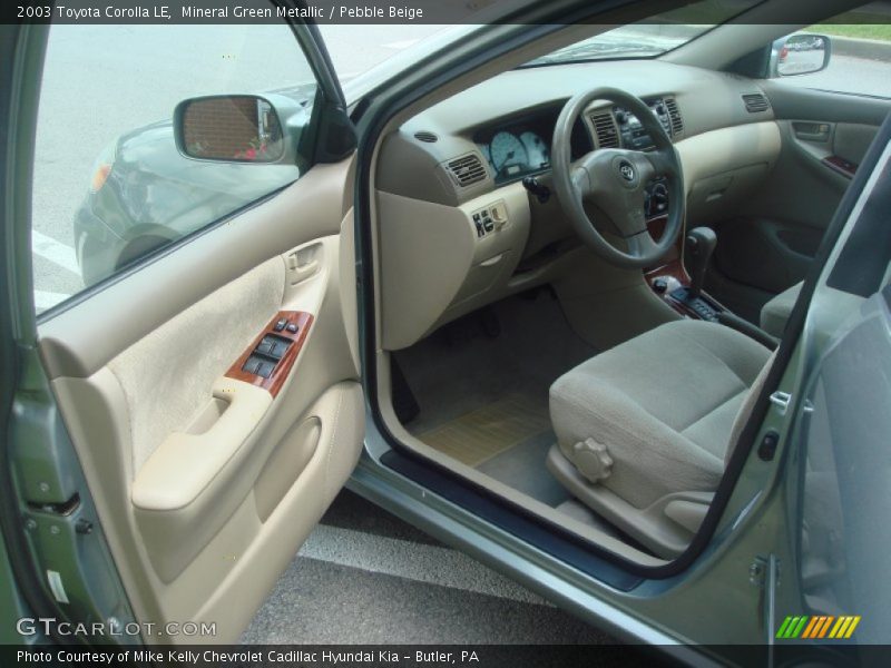 Mineral Green Metallic / Pebble Beige 2003 Toyota Corolla LE