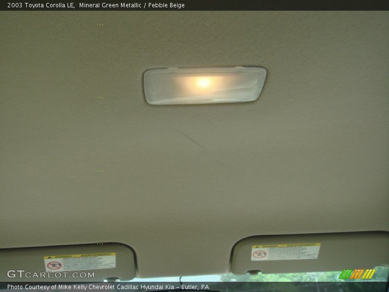 Mineral Green Metallic / Pebble Beige 2003 Toyota Corolla LE