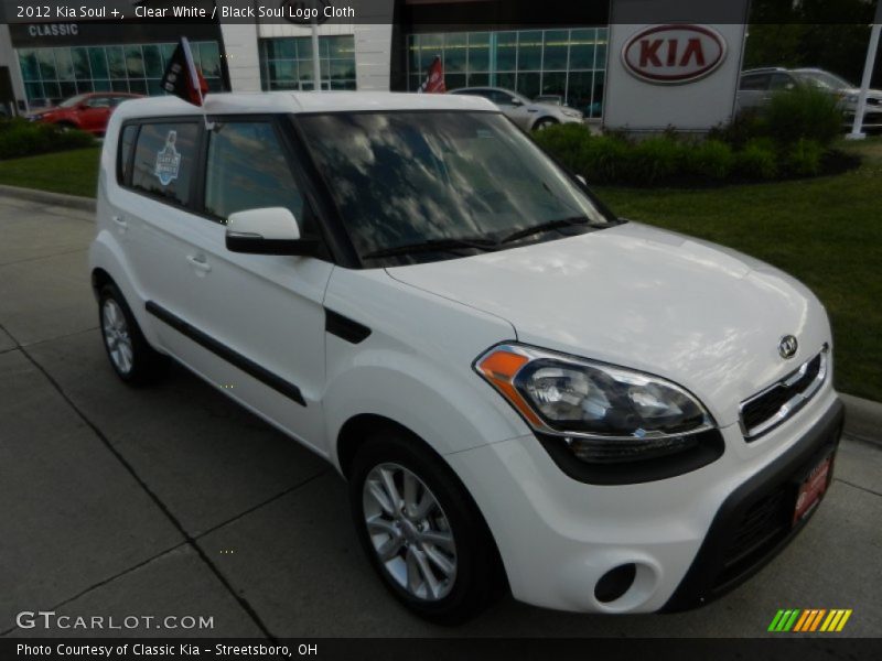 Clear White / Black Soul Logo Cloth 2012 Kia Soul +