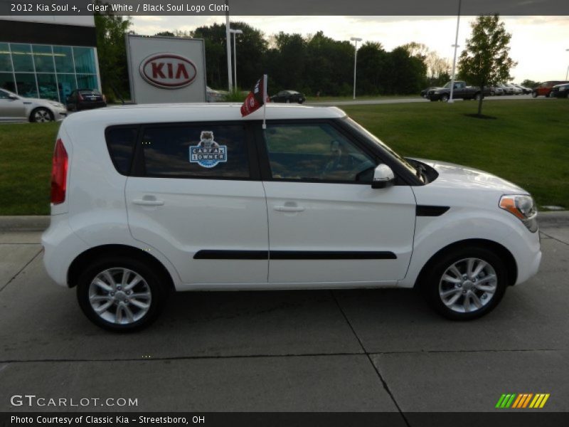 Clear White / Black Soul Logo Cloth 2012 Kia Soul +