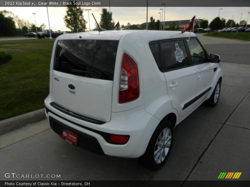 Clear White / Black Soul Logo Cloth 2012 Kia Soul +