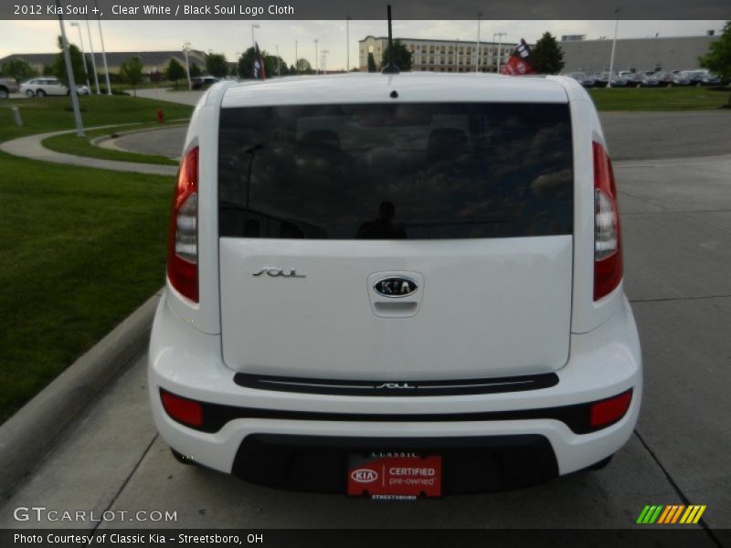 Clear White / Black Soul Logo Cloth 2012 Kia Soul +