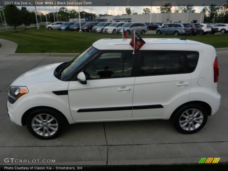 Clear White / Black Soul Logo Cloth 2012 Kia Soul +