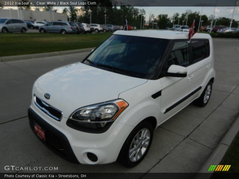Clear White / Black Soul Logo Cloth 2012 Kia Soul +