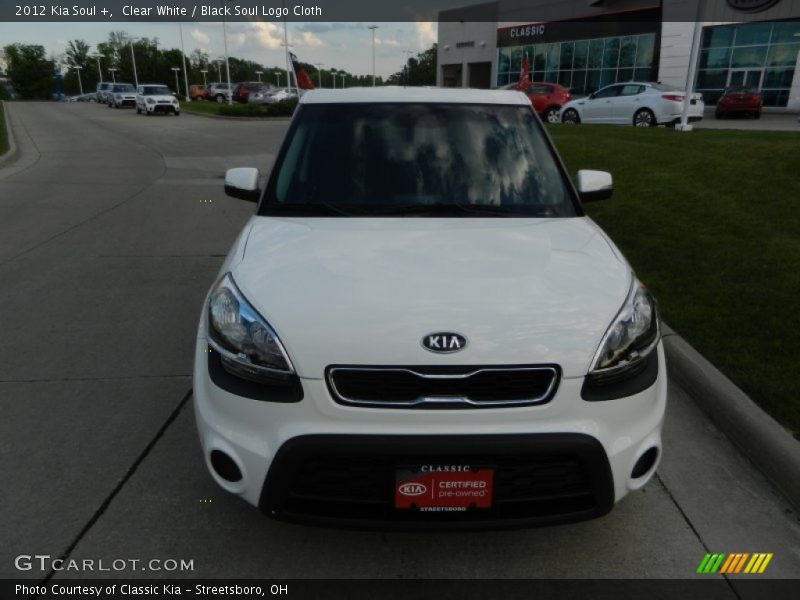 Clear White / Black Soul Logo Cloth 2012 Kia Soul +