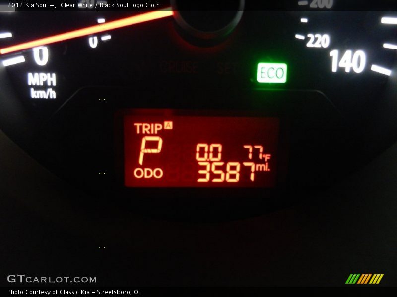 Clear White / Black Soul Logo Cloth 2012 Kia Soul +