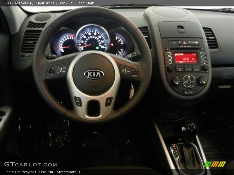 Clear White / Black Soul Logo Cloth 2012 Kia Soul +