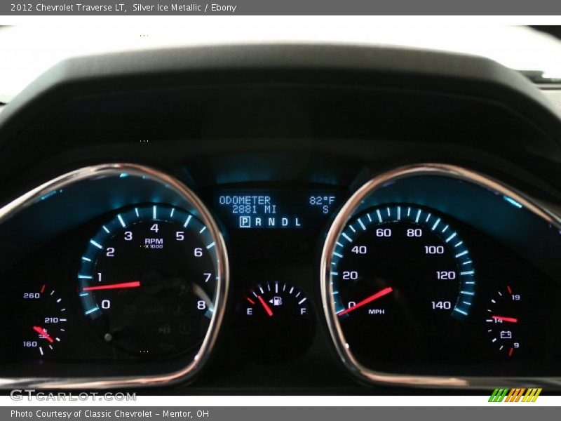 Silver Ice Metallic / Ebony 2012 Chevrolet Traverse LT