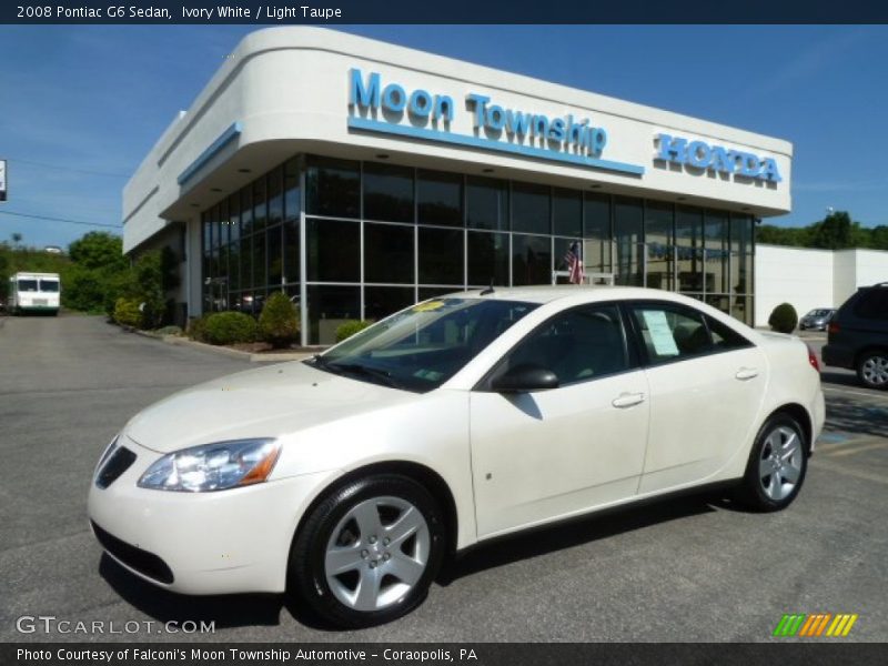 Ivory White / Light Taupe 2008 Pontiac G6 Sedan