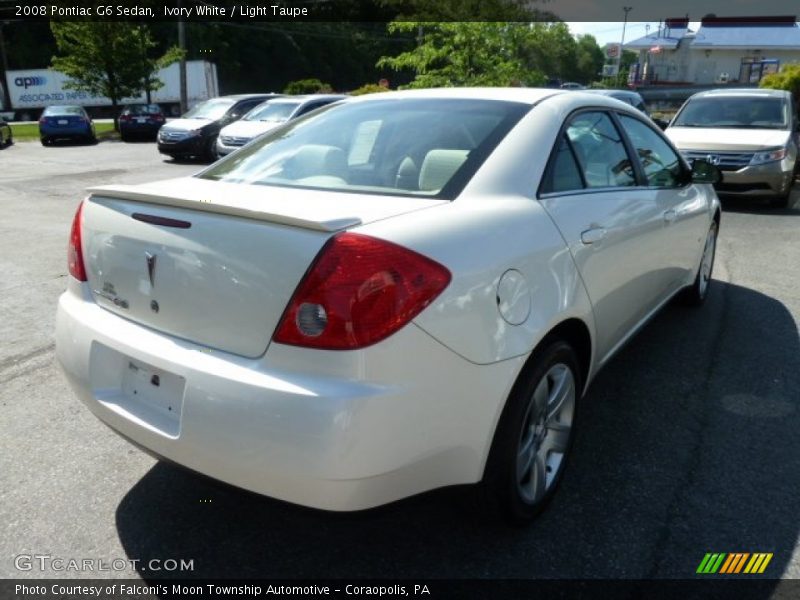 Ivory White / Light Taupe 2008 Pontiac G6 Sedan