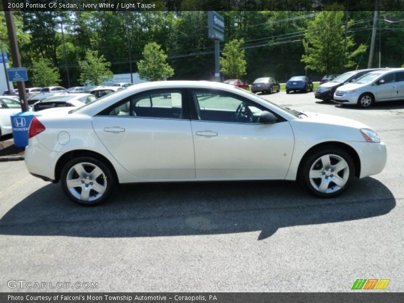 Ivory White / Light Taupe 2008 Pontiac G6 Sedan