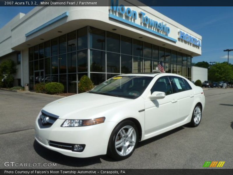 White Diamond Pearl / Parchment 2007 Acura TL 3.2