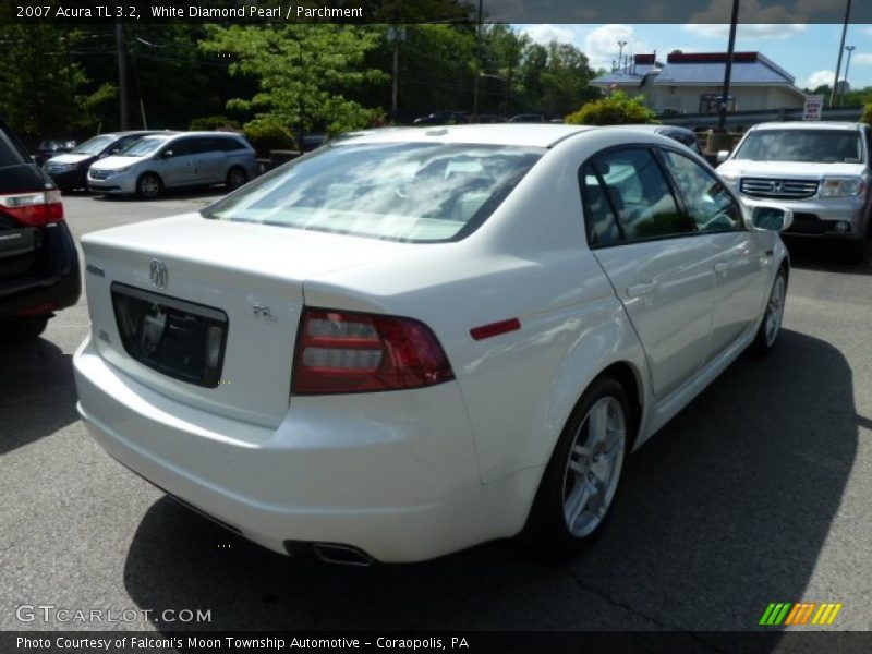 White Diamond Pearl / Parchment 2007 Acura TL 3.2