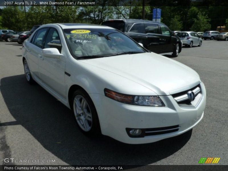 White Diamond Pearl / Parchment 2007 Acura TL 3.2