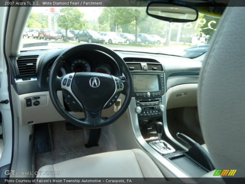 White Diamond Pearl / Parchment 2007 Acura TL 3.2