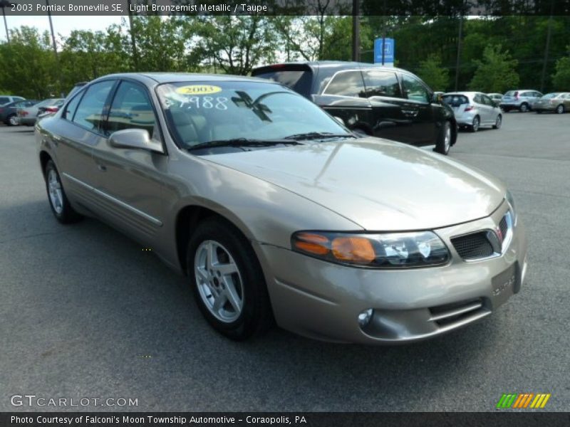 Light Bronzemist Metallic / Taupe 2003 Pontiac Bonneville SE