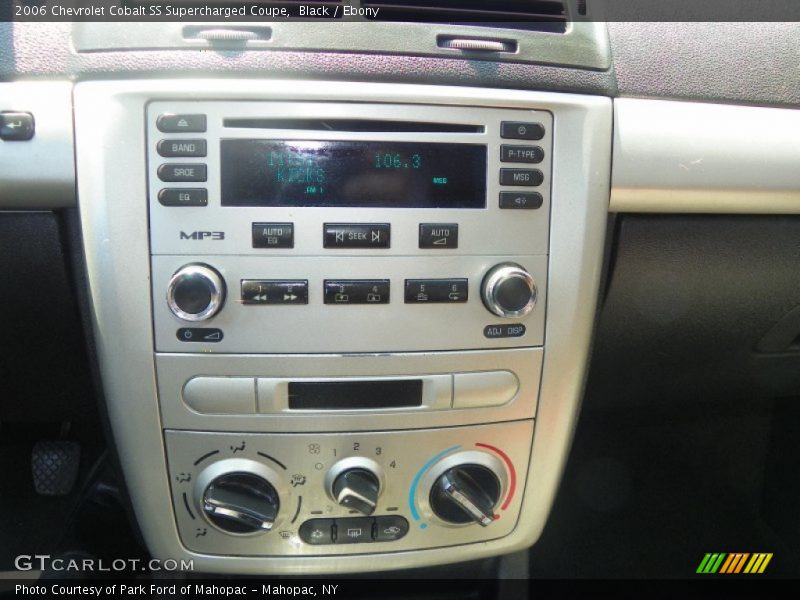 Controls of 2006 Cobalt SS Supercharged Coupe