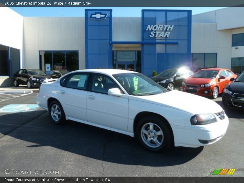 White / Medium Gray 2005 Chevrolet Impala LS