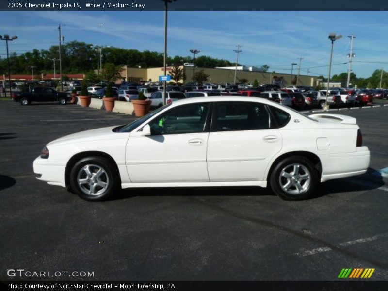 White / Medium Gray 2005 Chevrolet Impala LS